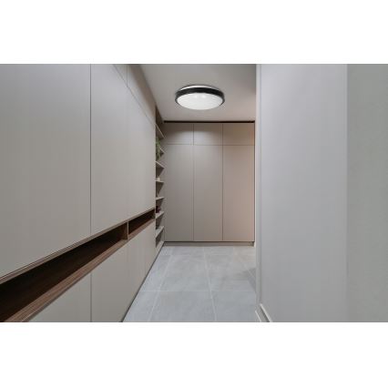 Plafonieră 2x E27, 40W, 230V, Ø 29,5 cm, neagră