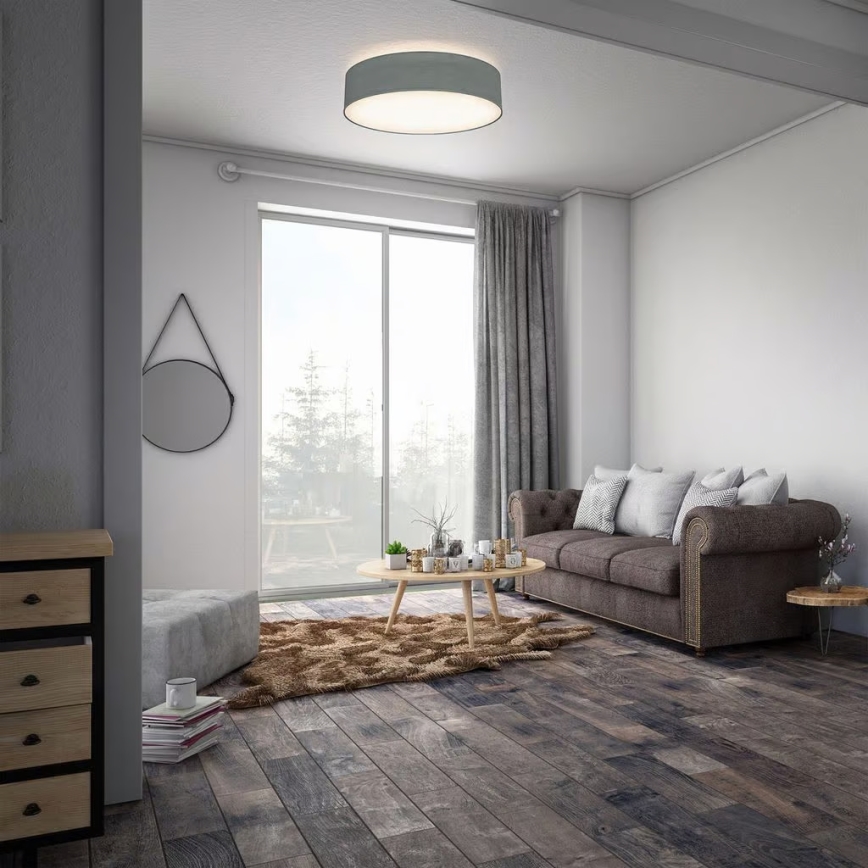 Plafonieră 2xE27/40W/230V, Ø 38 cm, gri