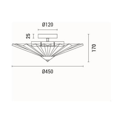 Plafonieră 5xE14/15W/230V gri