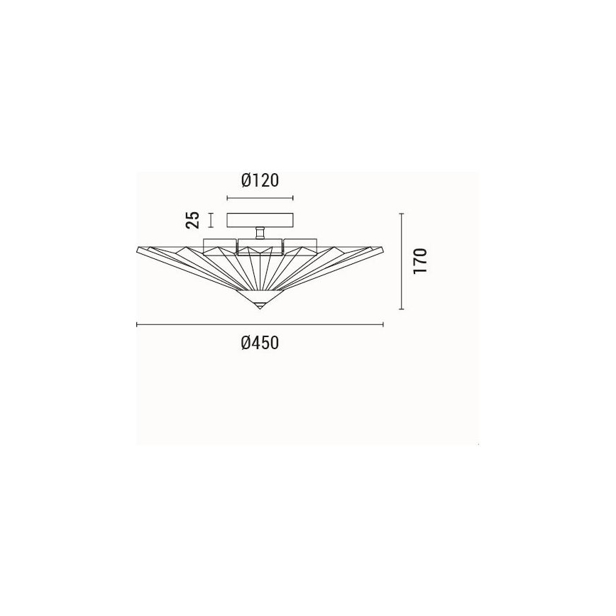 Plafonieră 5xE14/15W/230V gri