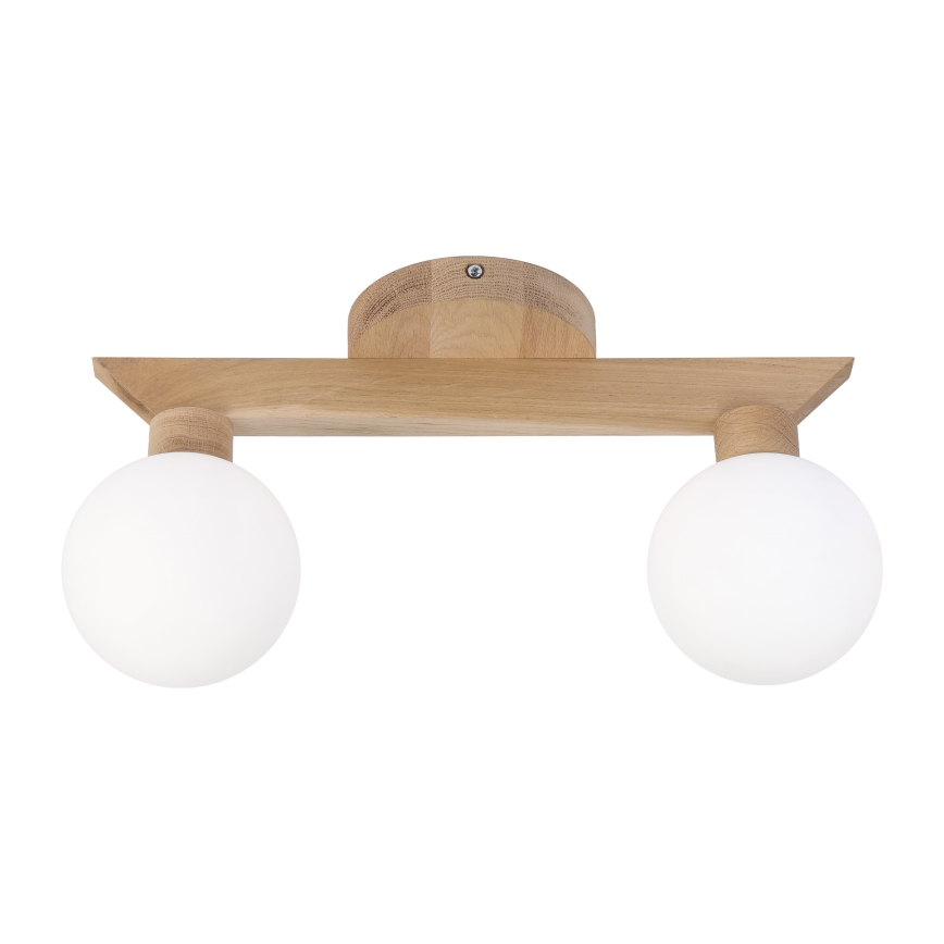 Plafonieră aplicată ANTONIO 2xG9/5W/230V stejar/alb