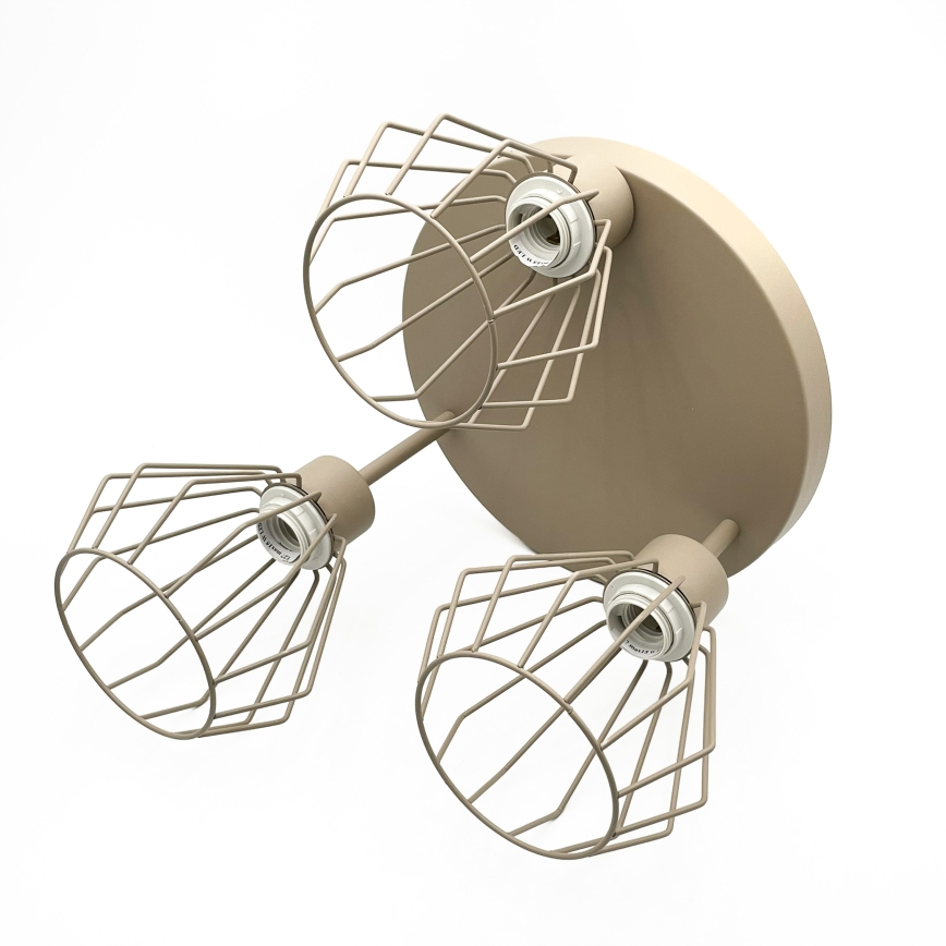 Plafonieră aplicată AUDREY 3xE27/15W/230V bej