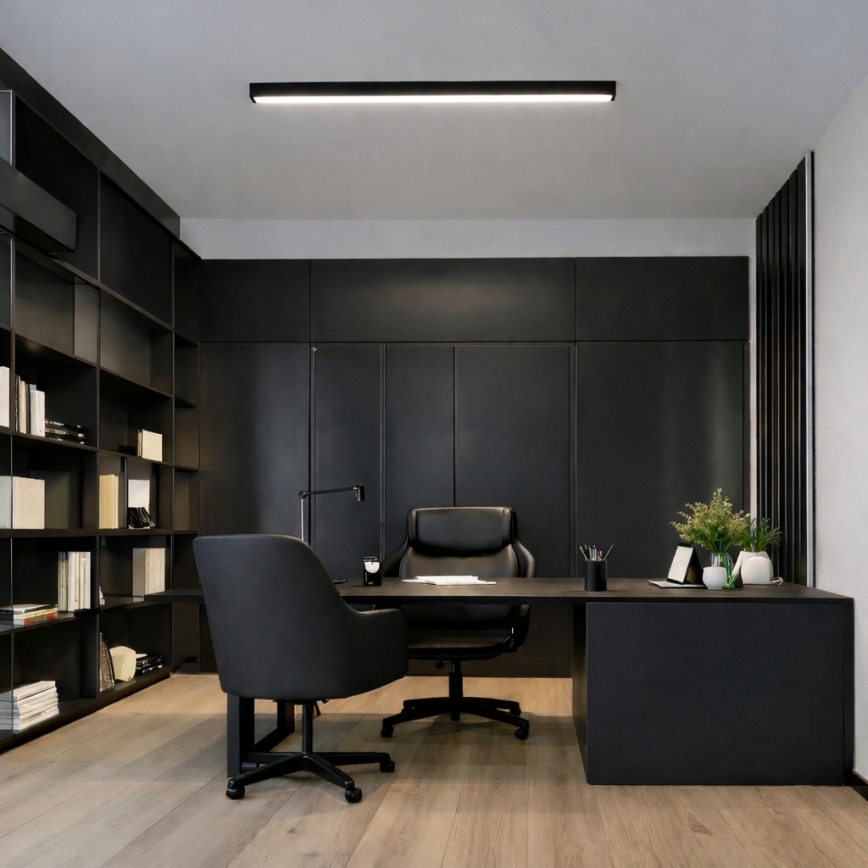 Brilagi - Plafonieră LED aplicată FULLDAY, 20/30/40 W, 230 V, 2700/4000/6000 K, 120 cm, negru