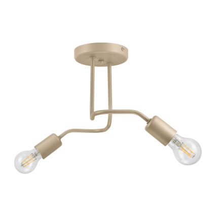 Plafonieră aplicată CHARLIE 2xE27/15W/230V bej
