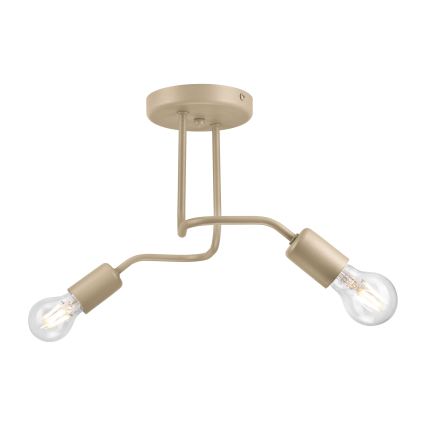 Plafonieră aplicată CHARLIE 2xE27/15W/230V bej