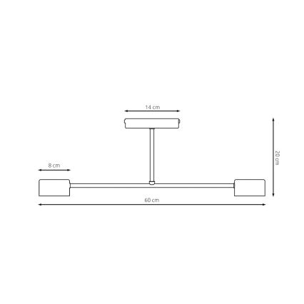 Plafonieră aplicată HALO 2xGX53/10W/230V bej