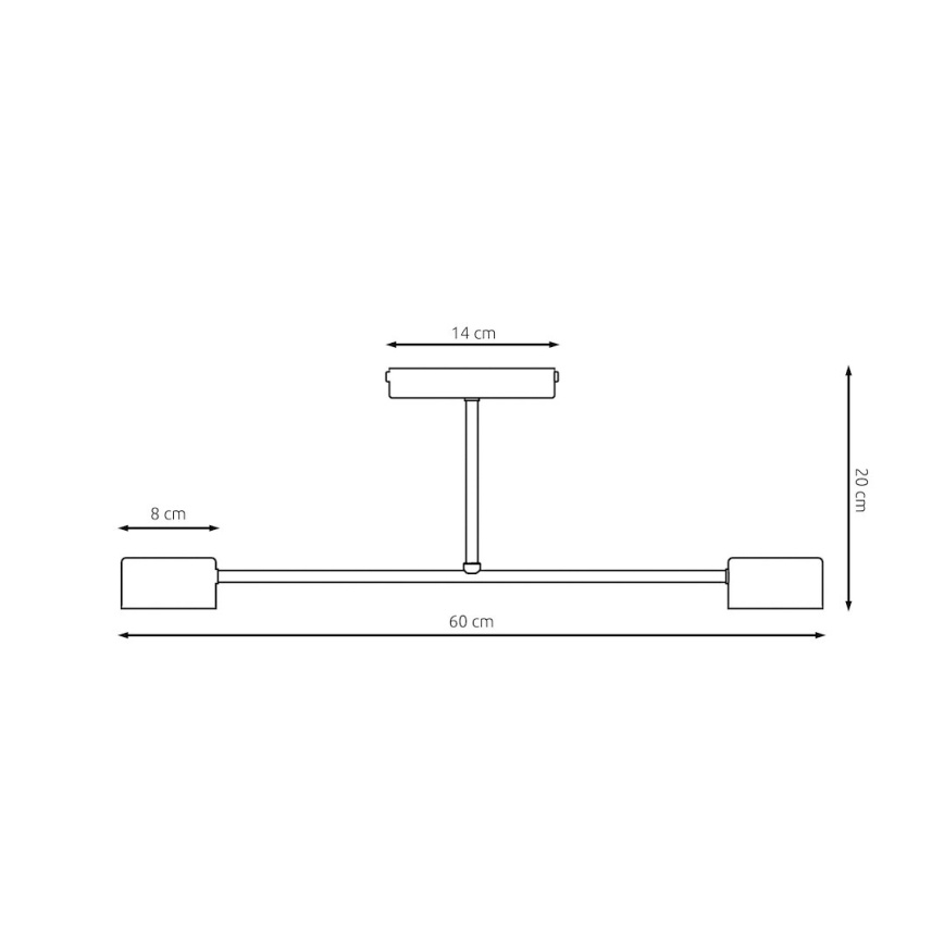 Plafonieră aplicată HALO 2xGX53/10W/230V bej