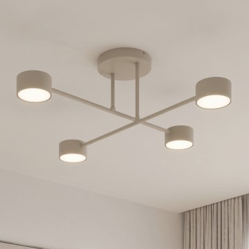 Plafonieră aplicată HALO 4xGX53/12W/230V bej
