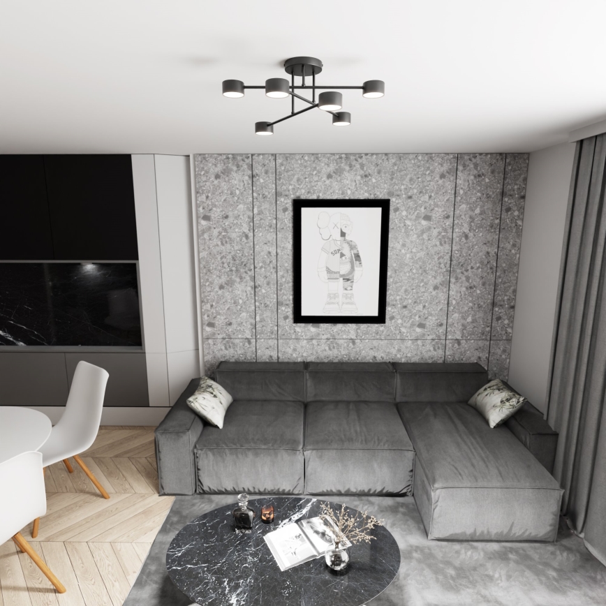 Plafonieră aplicată HALO 6xGX53/10W/230V neagră