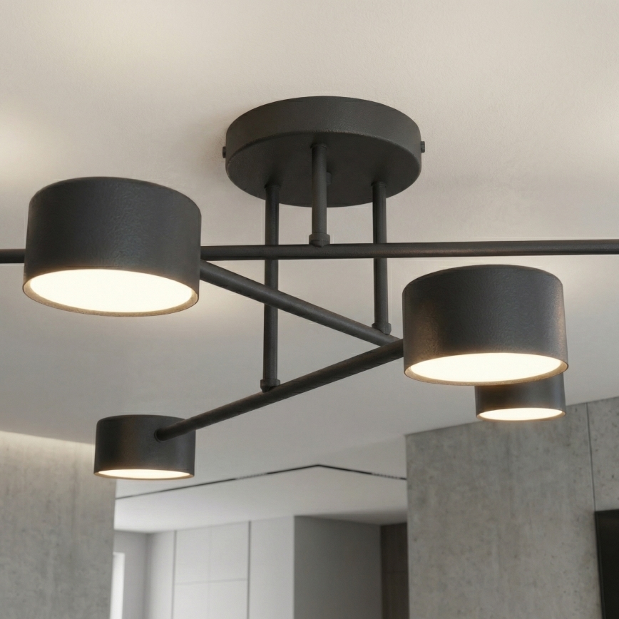 Plafonieră aplicată HALO 6xGX53/10W/230V neagră