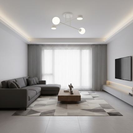 Plafonieră aplicată HOLON 2xG9/8W/230V + 2xGX53/12W albă