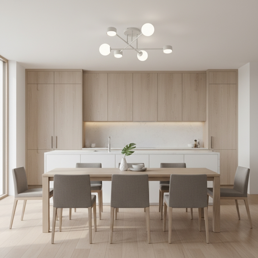 Plafonieră aplicată HOLON 3xG9/8W/230V + 3xGX53/12W albă