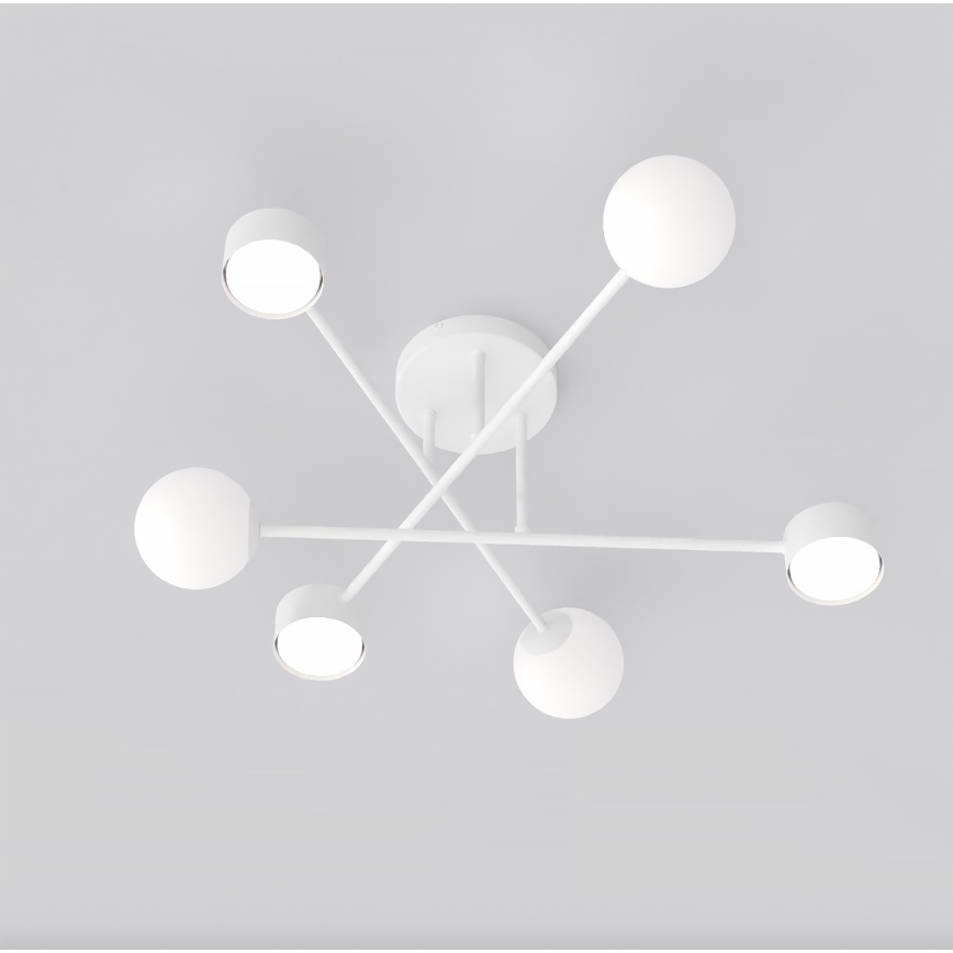 Plafonieră aplicată HOLON 3xG9/8W/230V + 3xGX53/12W albă