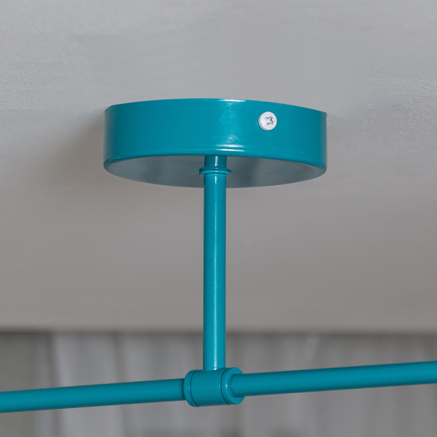 Plafonieră aplicată MOON 2xE27/15W/230V turcoaz