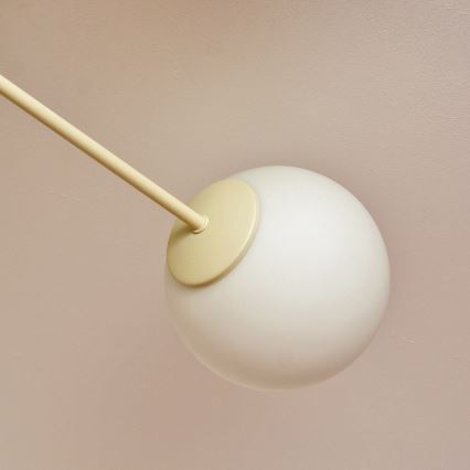 Plafonieră aplicată MOON 4xE27/15W/230V crem