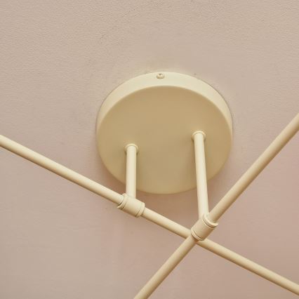 Plafonieră aplicată MOON 4xE27/15W/230V crem