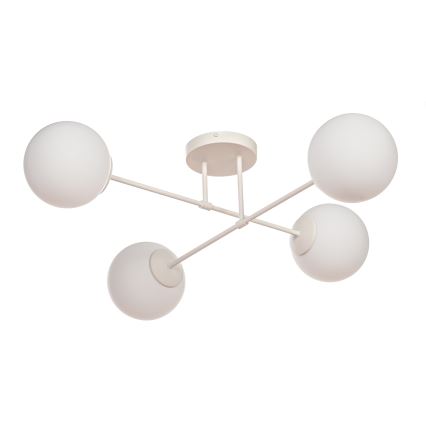 Plafonieră aplicată MOON 4xE27/15W/230V crem