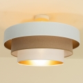 Plafonieră aplicată WENTA 1xE27/60W/230V, Ø 50 cm, alb/maro