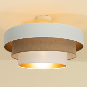 Plafonieră aplicată WENTA 1xE27/60W/230V, Ø 50 cm, alb/maro