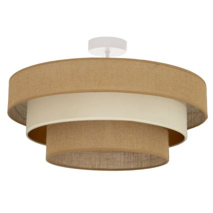 Plafonieră aplicată WENTA, 1xE27/60W/230V, Ø 50 cm, iută/bej