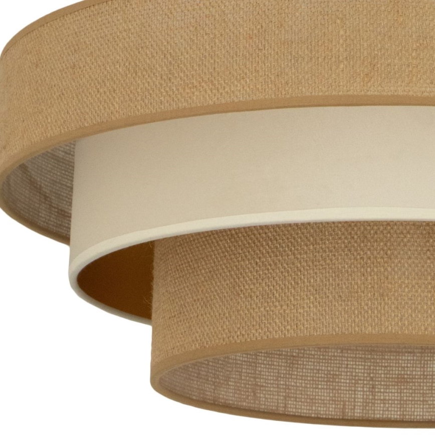 Plafonieră aplicată WENTA, 1xE27/60W/230V, Ø 50 cm, iută/bej