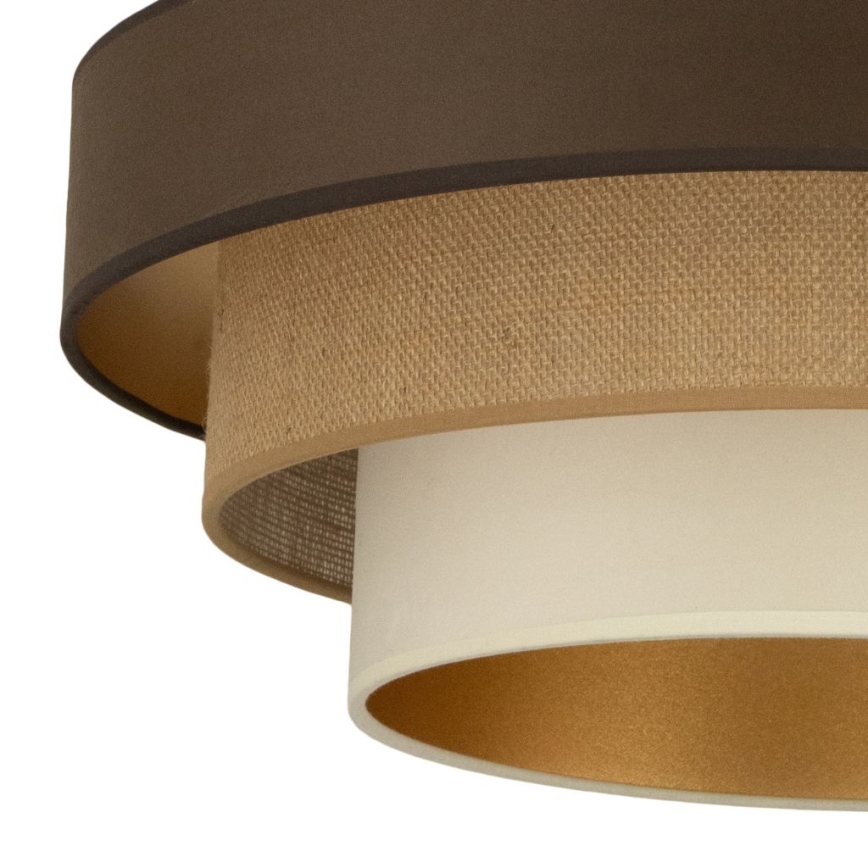 Plafonieră aplicată WENTA 1xE27/60W/230V, Ø 50 cm, maro/iută/bej
