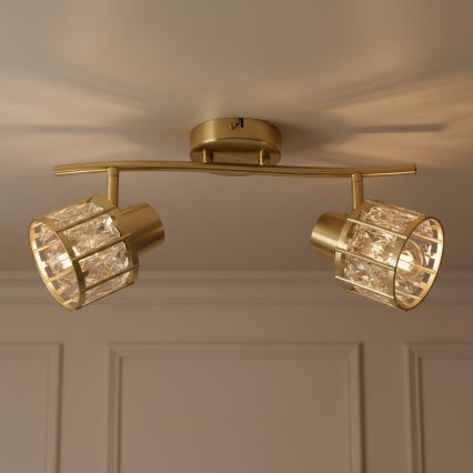 Plafonieră aplicată ZAHARA 2xE27/10W/230V aurie