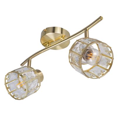 Plafonieră aplicată ZAHARA 2xE27/10W/230V aurie
