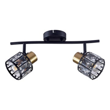 Plafonieră aplicată ZAHARA 2xE27/10W/230V, neagră