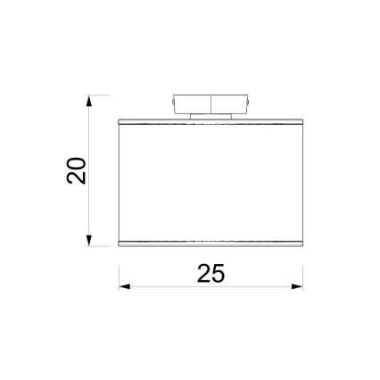 Plafonieră ARDEN 1xE27/15W/230V Ø 25 cm albă
