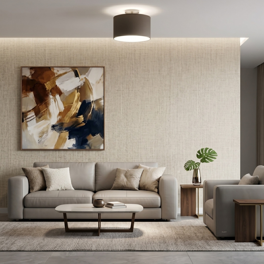 Plafonieră ARDEN 1xE27/15W/230V Ø 25 cm neagră