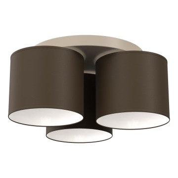 Plafonieră ARDEN 3xE27/15W/230V, Ø 30 cm, bej/maro