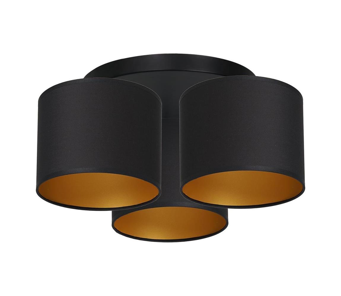 Plafonieră ARDEN 3xE27/60W/230V neagră/aurie