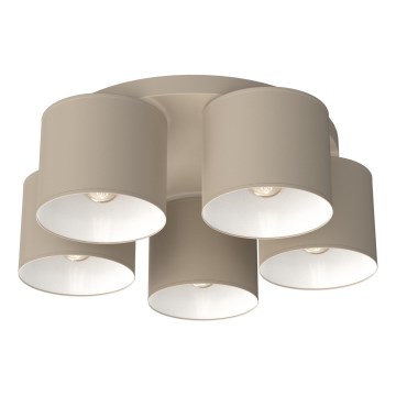 Plafonieră ARDEN 5xE27/15W/230V Ø 44 cm bej
