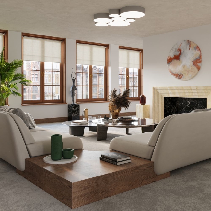 Plafonieră ARENA 4xE27/60W/230V gri