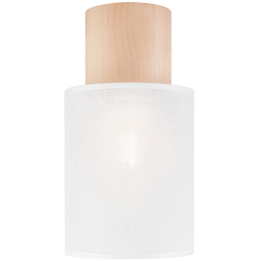 Plafonieră ARI 1xE27/60W/230V d. 16 cm alb fag