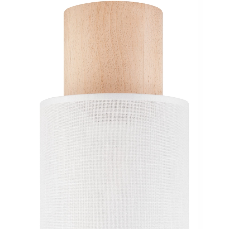 Plafonieră ARI 1xE27/60W/230V d. 16 cm alb fag