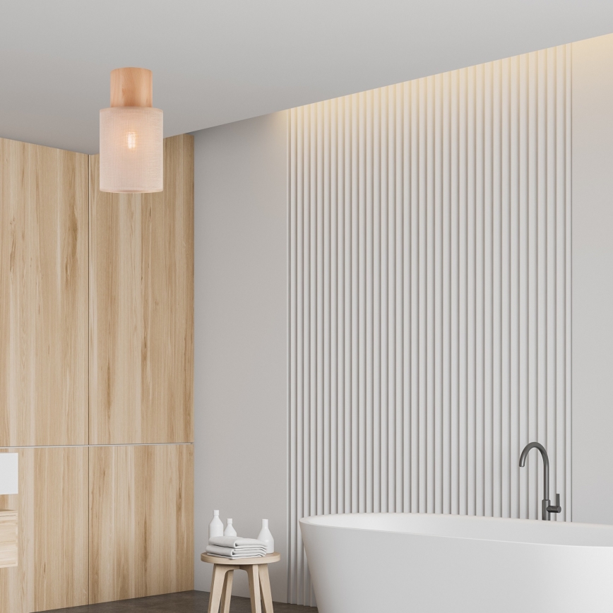 Plafonieră ARI 1xE27/60W/230V d. 16 cm bej fag