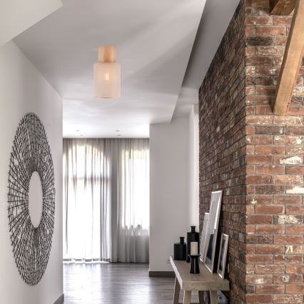 Plafonieră ARI 1xE27/60W/230V d. 16 cm bej fag