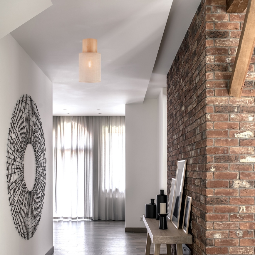 Plafonieră ARI 1xE27/60W/230V d. 16 cm bej fag