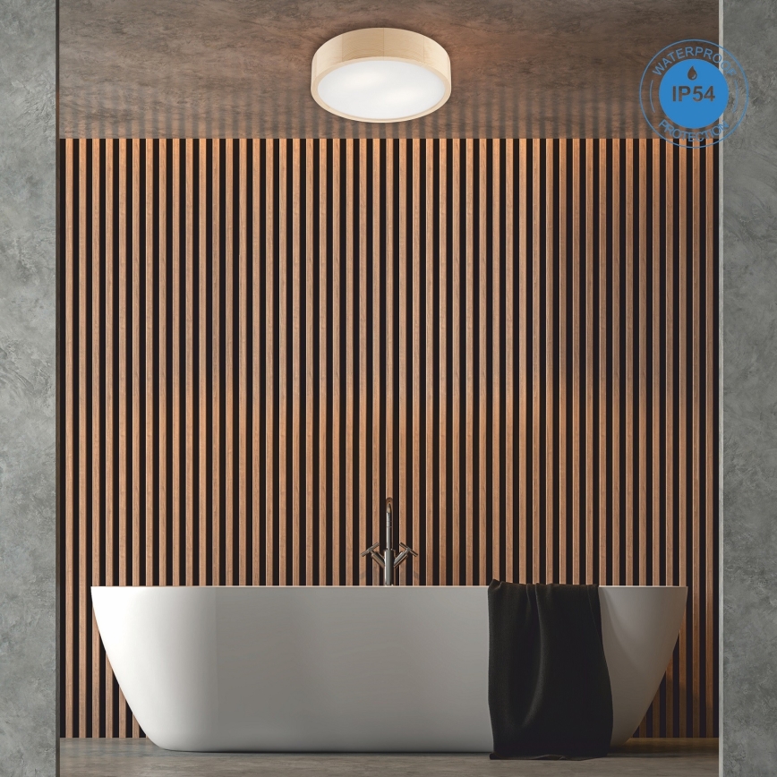 Lumină de plafon pentru baie NATURAL 3xE27/15W/230V IP54 pin ? 37 cm