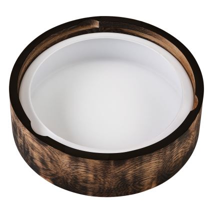 Lumină de plafon pentru baie OAK SMOKY 2xE27/15W/230V IP54 Ø 27,5 cm stejar/maro