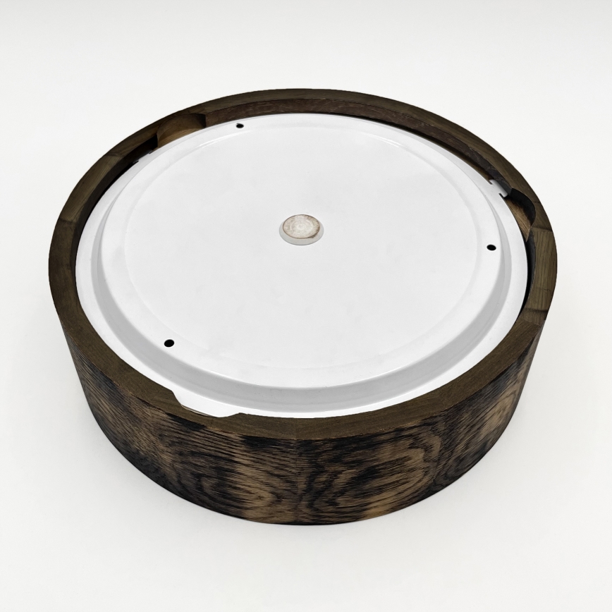 Lumină de plafon pentru baie OAK SMOKY 2xE27/15W/230V IP54 Ø 27,5 cm stejar/maro