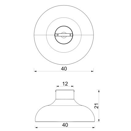 Plafonieră BASCA, 1 x E27, 15 W, 230 V, diametru 40 cm, bronz