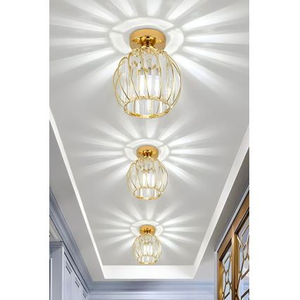 Plafonieră BELLA 1xE27/40W/230V, Ø 20 cm, culoare aurie