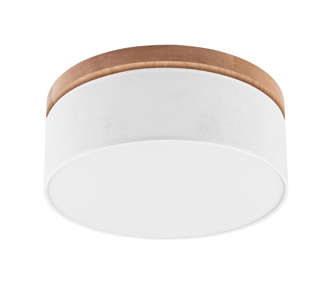 Plafonieră BELLADONNA 2xE27/15W/230V d. 40 cm alb/stejar Brilagi