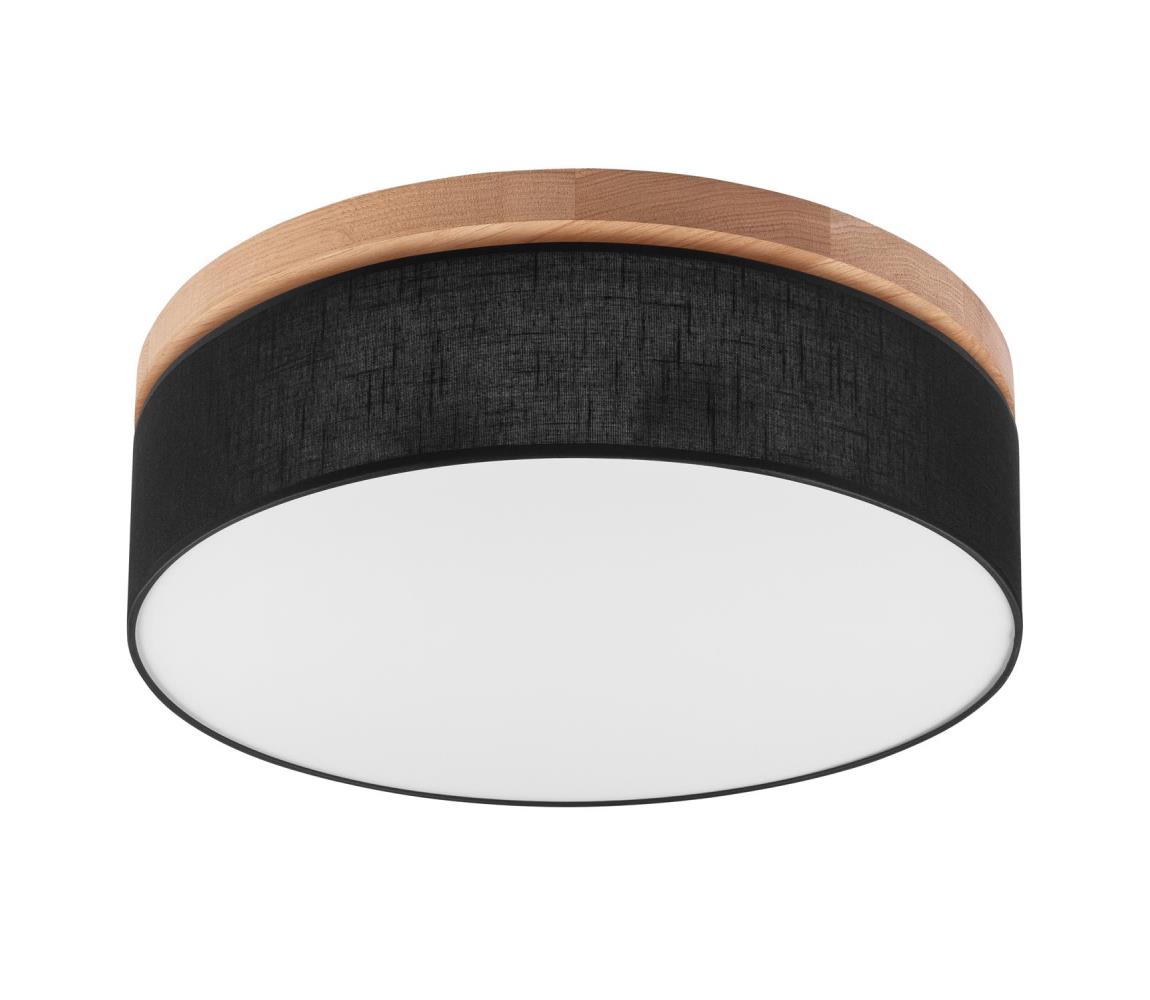 Plafonieră BELLADONNA 3xE27/15W/230V negru/stejar Brilagi