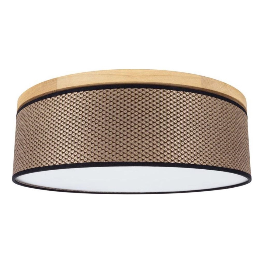 Plafonieră BENITA 2xE27/25W/230V Ø 48 cm maro/stejar