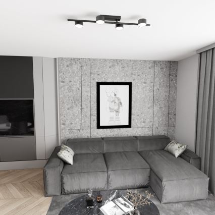 Plafonieră BET 4xGX53/12W/230V negru