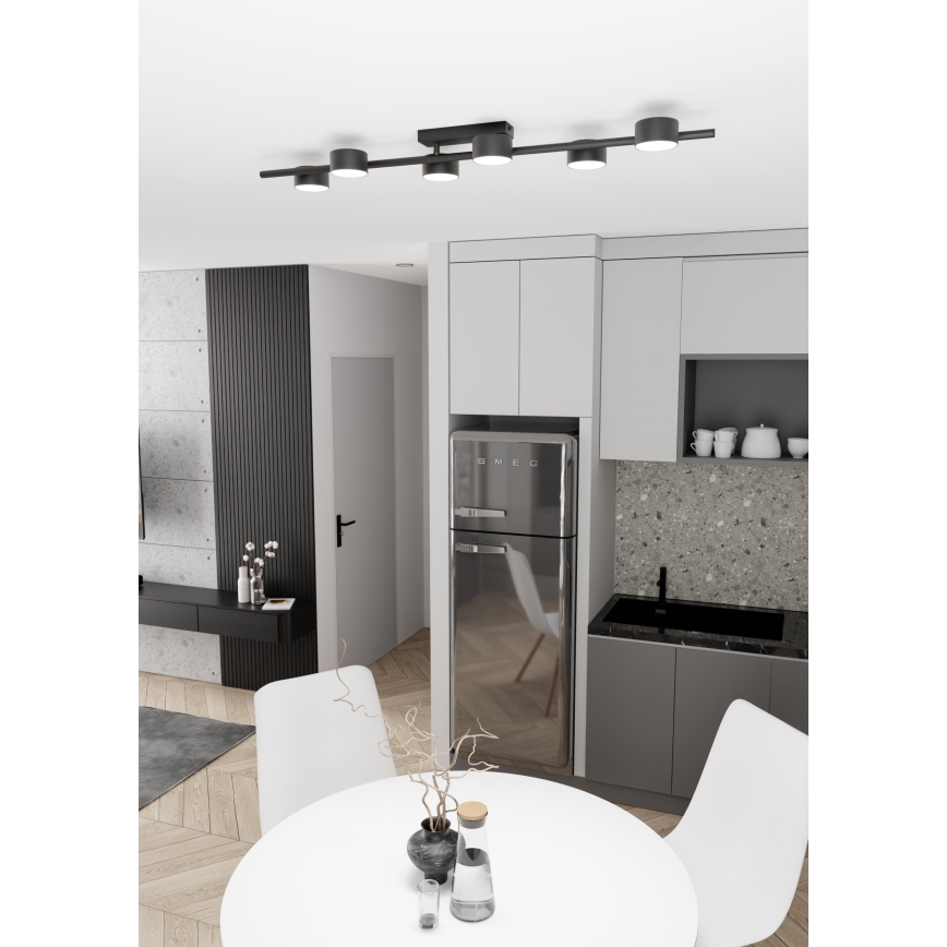 Plafonieră BET 6xGX53/12W/230V negru